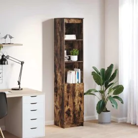 Aparador alto roble ahumado 37,5x35x180 cm madera de ingeniería von , Sideboards - Ref: Foro24-861674, Preis: 83,32 €, Rabatt: %