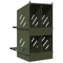 Nido para gallinas con 4 compartimentos de metal verde oliva de , Jaulas y habitáculos para animales pequeños - Ref: Foro24-8...