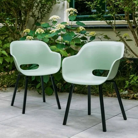 Silla de jardín Keter con patas de metal "Noa" 2 piezas verde vintage de , Sillas de jardín - Ref: Foro24-447619, Precio: 151...