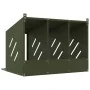 Nido para gallinas con 3 compartimentos de metal verde oliva de , Jaulas y habitáculos para animales pequeños - Ref: Foro24-8...