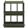 Nido para gallinas con 6 compartimentos de metal verde oliva de , Jaulas y habitáculos para animales pequeños - Ref: Foro24-8...