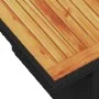 Set sofás jardín y cojines 5 pzas ratán sintético acacia negro by , Garden sets - Ref: Foro24-3327541, Price: 389,75 €, Disco...