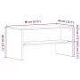 Mueble de TV madera de ingeniería roble negro 80x40x40 cm de , Muebles TV - Ref: Foro24-862393, Precio: 52,89 €, Descuento: %