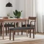 Banco 110 cm madera maciza marrón caucho de , Bancos de comedor y cocina - Ref: Foro24-4102602, Precio: 78,82 €, Descuento: %