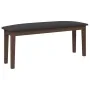 Banco 110 cm madera maciza marrón caucho de , Bancos de comedor y cocina - Ref: Foro24-4102602, Precio: 78,82 €, Descuento: %