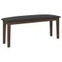 Banco 110 cm madera maciza marrón caucho de , Bancos de comedor y cocina - Ref: Foro24-4102602, Precio: 78,82 €, Descuento: %