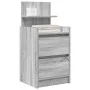 Mesilla de noche con 2 cajones gris Sonoma 38x34x80 cm de , Mesitas de noche - Ref: Foro24-861365, Precio: 55,35 €, Descuento: %