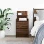 Mesilla de noche con 2 cajones roble marrón 38x34x80 cm de , Mesitas de noche - Ref: Foro24-861367, Precio: 54,72 €, Descuent...
