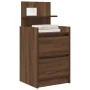 Mesilla de noche con 2 cajones roble marrón 38x34x80 cm de , Mesitas de noche - Ref: Foro24-861367, Precio: 54,72 €, Descuent...