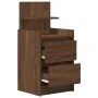 Mesilla de noche con 2 cajones roble marrón 38x34x80 cm de , Mesitas de noche - Ref: Foro24-861367, Precio: 54,72 €, Descuent...