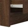 Mesilla de noche con 2 cajones roble marrón 38x34x80 cm de , Mesitas de noche - Ref: Foro24-861367, Precio: 54,72 €, Descuent...