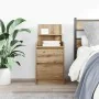 Mesilla de noche con 2 cajones roble artesanal 38x34x80 cm de , Mesitas de noche - Ref: Foro24-861371, Precio: 53,85 €, Descu...