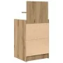 Mesilla de noche con 2 cajones roble artesanal 38x34x80 cm de , Mesitas de noche - Ref: Foro24-861371, Precio: 53,85 €, Descu...