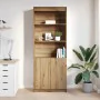 Aparador Artisan Roble 70x35x180 cm Madera de ingeniería by , Sideboards - Ref: Foro24-3328479, Price: 120,20 €, Discount: %