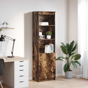Aparador alto roble ahumado 50x35x180 cm madera de ingeniería by , Sideboards - Ref: Foro24-3328466, Price: 104,97 €, Discoun...