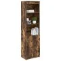 Aparador alto roble ahumado 50x35x180 cm madera de ingeniería de , Aparadores - Ref: Foro24-3328466, Precio: 104,97 €, Descue...