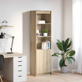 Aparador alto roble Sonoma 50x35x180 cm madera de ingeniería de , Aparadores - Ref: Foro24-3328464, Precio: 102,49 €, Descuen...