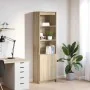 Aparador alto roble Sonoma 50x35x180 cm madera de ingeniería de , Aparadores - Ref: Foro24-3328464, Precio: 102,49 €, Descuen...
