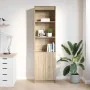 Aparador alto roble Sonoma 50x35x180 cm madera de ingeniería de , Aparadores - Ref: Foro24-3328464, Precio: 102,49 €, Descuen...