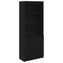 Aparador alto roble negro 70x35x180 cm madera de ingeniería de , Aparadores - Ref: Foro24-3328472, Precio: 126,77 €, Descuent...