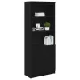 Aparador alto roble negro 70x35x180 cm madera de ingeniería de , Aparadores - Ref: Foro24-3328472, Precio: 126,77 €, Descuent...