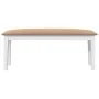 Banco 110 cm madera maciza caucho blanco by , Dining and kitchen benches - Ref: Foro24-4102609, Price: 76,76 €, Discount: %