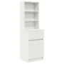 Mesilla de noche de madera de ingeniería blanca 39x35x125 cm de , Mesitas de noche - Ref: Foro24-861310, Precio: 73,97 €, Des...