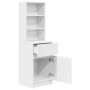Mesilla de noche de madera de ingeniería blanca 39x35x125 cm de , Mesitas de noche - Ref: Foro24-861310, Precio: 73,97 €, Des...