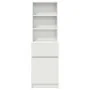 Mesilla de noche de madera de ingeniería blanca 39x35x125 cm de , Mesitas de noche - Ref: Foro24-861310, Precio: 73,97 €, Des...