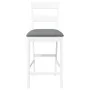 Taburetes de bar con cojines 2 uds madera maciza blanca caucho de , Taburetes de cocina - Ref: Foro24-4102559, Precio: 134,69...