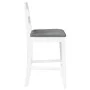 Taburetes de bar con cojines 2 uds madera maciza blanca caucho de , Taburetes de cocina - Ref: Foro24-4102559, Precio: 134,69...