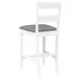 Taburetes de bar con cojines 2 uds madera maciza blanca caucho de , Taburetes de cocina - Ref: Foro24-4102559, Precio: 134,69...