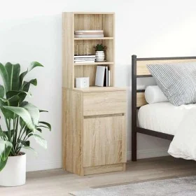 Mesilla de noche de roble Sonoma 39x35x125 cm Madera ingeniería de , Mesitas de noche - Ref: Foro24-861312, Precio: 82,80 €, ...