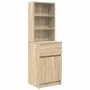 Mesilla de noche de roble Sonoma 39x35x125 cm Madera ingeniería de , Mesitas de noche - Ref: Foro24-861312, Precio: 82,80 €, ...