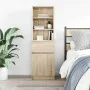 Mesilla de noche de roble Sonoma 39x35x125 cm Madera ingeniería de , Mesitas de noche - Ref: Foro24-861312, Precio: 82,80 €, ...