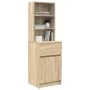 Mesilla de noche de roble Sonoma 39x35x125 cm Madera ingeniería de , Mesitas de noche - Ref: Foro24-861312, Precio: 82,80 €, ...