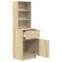 Mesilla de noche de roble Sonoma 39x35x125 cm Madera ingeniería de , Mesitas de noche - Ref: Foro24-861312, Precio: 82,80 €, ...