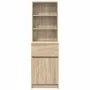 Mesilla de noche de roble Sonoma 39x35x125 cm Madera ingeniería de , Mesitas de noche - Ref: Foro24-861312, Precio: 82,80 €, ...