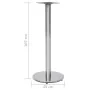 Pata de mesa de bistró acero inoxidable plateado Ø45x107 cm de , Patas para mesas - Ref: Foro24-325440, Precio: 103,07 €, Des...