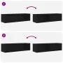Muebles de TV 2 uds Roble Negro 100x31x25,5cm Madera ingeniería de , Muebles TV - Ref: Foro24-861475, Precio: 96,47 €, Descue...
