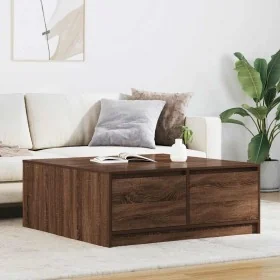 Mesa de centro con cajones roble marrón 100x100x40 cm de , Mesas de centro - Ref: Foro24-3328405, Precio: 169,94 €, Descuento: %