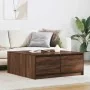 Mesa de centro con cajones roble marrón 100x100x40 cm de , Mesas de centro - Ref: Foro24-3328405, Precio: 169,94 €, Descuento: %
