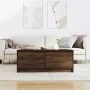 Mesa de centro con cajones roble marrón 100x100x40 cm de , Mesas de centro - Ref: Foro24-3328405, Precio: 169,94 €, Descuento: %
