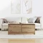 Mesa de centro con cajones roble artesanal 100x100x40 cm de , Mesas de centro - Ref: Foro24-3328407, Precio: 165,33 €, Descue...