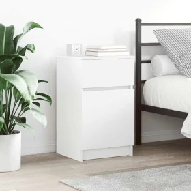 Mesita de noche madera contrachapada blanco 39x35x65 cm by , Nightstands - Ref: Foro24-861319, Price: 52,89 €, Discount: %