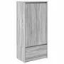 Armario con cajón gris Sonoma 55,5x34x119,5 cm de , Aparadores - Ref: Foro24-861648, Precio: 94,23 €, Descuento: %