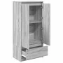 Armario con cajón gris Sonoma 55,5x34x119,5 cm de , Aparadores - Ref: Foro24-861648, Precio: 94,23 €, Descuento: %
