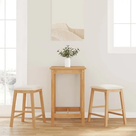 Sillas de bar con cojines 2 uds madera maciza caucho von , Küchenhocker - Ref: Foro24-4102578, Preis: 105,37 €, Rabatt: %