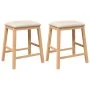 Sillas de bar con cojines 2 uds madera maciza caucho von , Küchenhocker - Ref: Foro24-4102578, Preis: 105,37 €, Rabatt: %