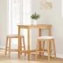 Sillas de bar con cojines 2 uds madera maciza caucho von , Küchenhocker - Ref: Foro24-4102578, Preis: 105,37 €, Rabatt: %